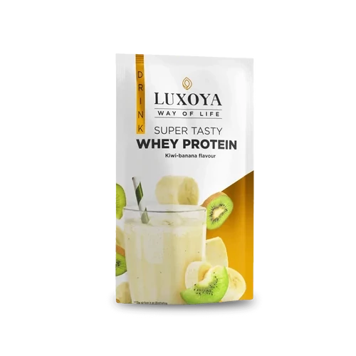 LUXOYA - SUPER TASTY WHEY PROTEIN - PRÉMIUM FEHÉRJE ITALPOR 30 g - Kivi-banán ízű