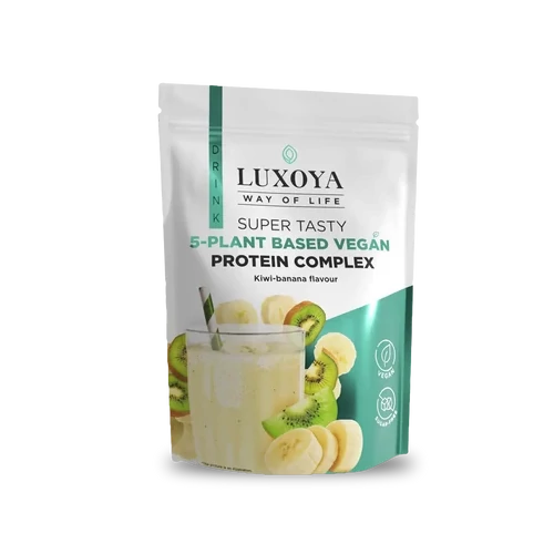 LUXOYA - SUPER TASTY 5-PLANT BASED VEGAN PROTEIN COMPLEX 450 g - Kivi-banán ízű