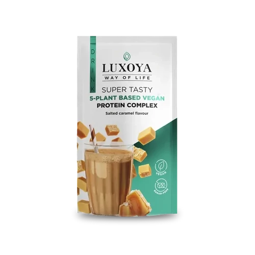 LUXOYA - SUPER TASTY 5-PLANT BASED VEGAN PROTEIN COMPLEX 30 g - Sós karamella ízű