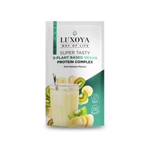 LUXOYA - SUPER TASTY 5-PLANT BASED VEGAN PROTEIN COMPLEX 30 g - Kivi-banán ízű