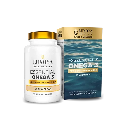 LUXOYA - ESSENTIAL OMEGA 3 - EASY &amp;amp; CLEAN - KÖNNYŰ &amp;amp; TISZTA - 60 db