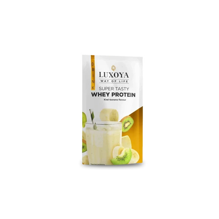 LUXOYA - SUPER TASTY WHEY PROTEIN - PRÉMIUM FEHÉRJE ITALPOR 30 g - Kivi-banán ízű