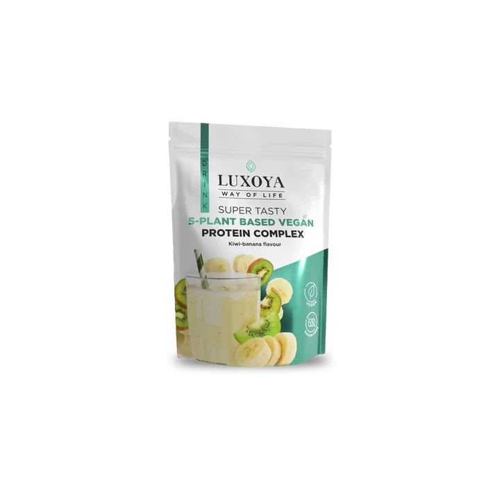 LUXOYA - SUPER TASTY 5-PLANT BASED VEGAN PROTEIN COMPLEX 450 g - Kivi-banán ízű