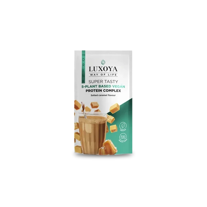LUXOYA - SUPER TASTY 5-PLANT BASED VEGAN PROTEIN COMPLEX 30 g - Sós karamella ízű
