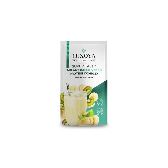 LUXOYA - SUPER TASTY 5-PLANT BASED VEGAN PROTEIN COMPLEX 30 g - Kivi-banán ízű