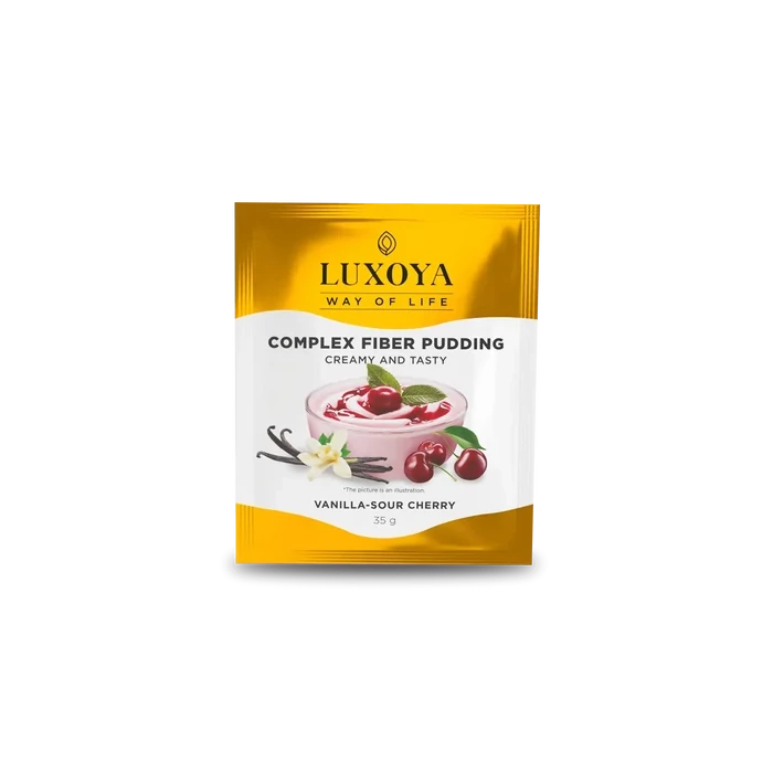 LUXOYA - COMPLEX FIBER PUDDING - ROSTPUDING FEHÉRJÉVEL 35 g - Vanília-meggy